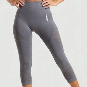 Gymshark Seamless Energy Gray Leggings Beautiful Detailing Activewear Athleisure